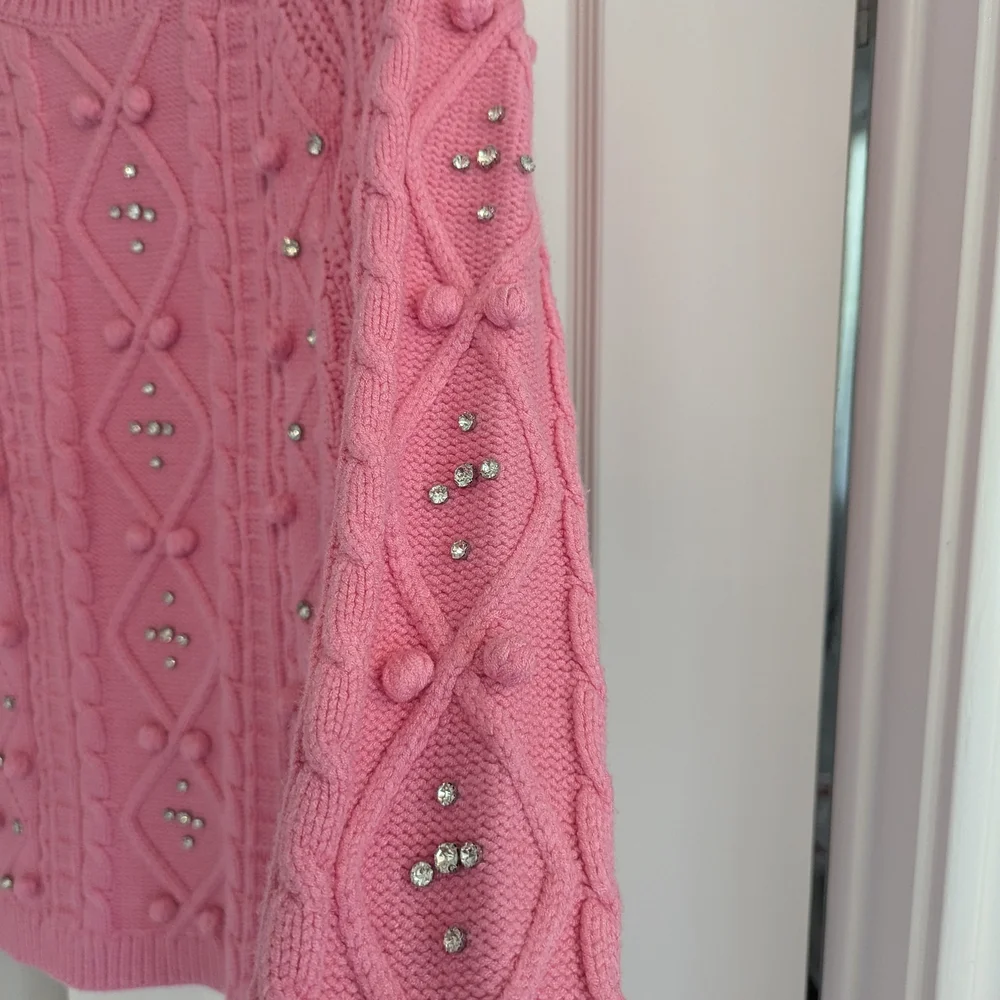 Boston Proper Pink Rhinestone Sweater - Picture 8 of 10